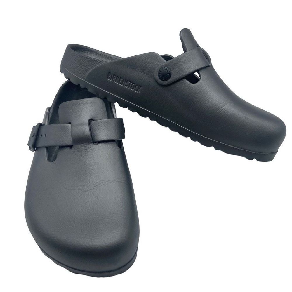 Birkenstock Boston Essentials EVA Mules Metallic Anthracite Gray Size L-7 M-9